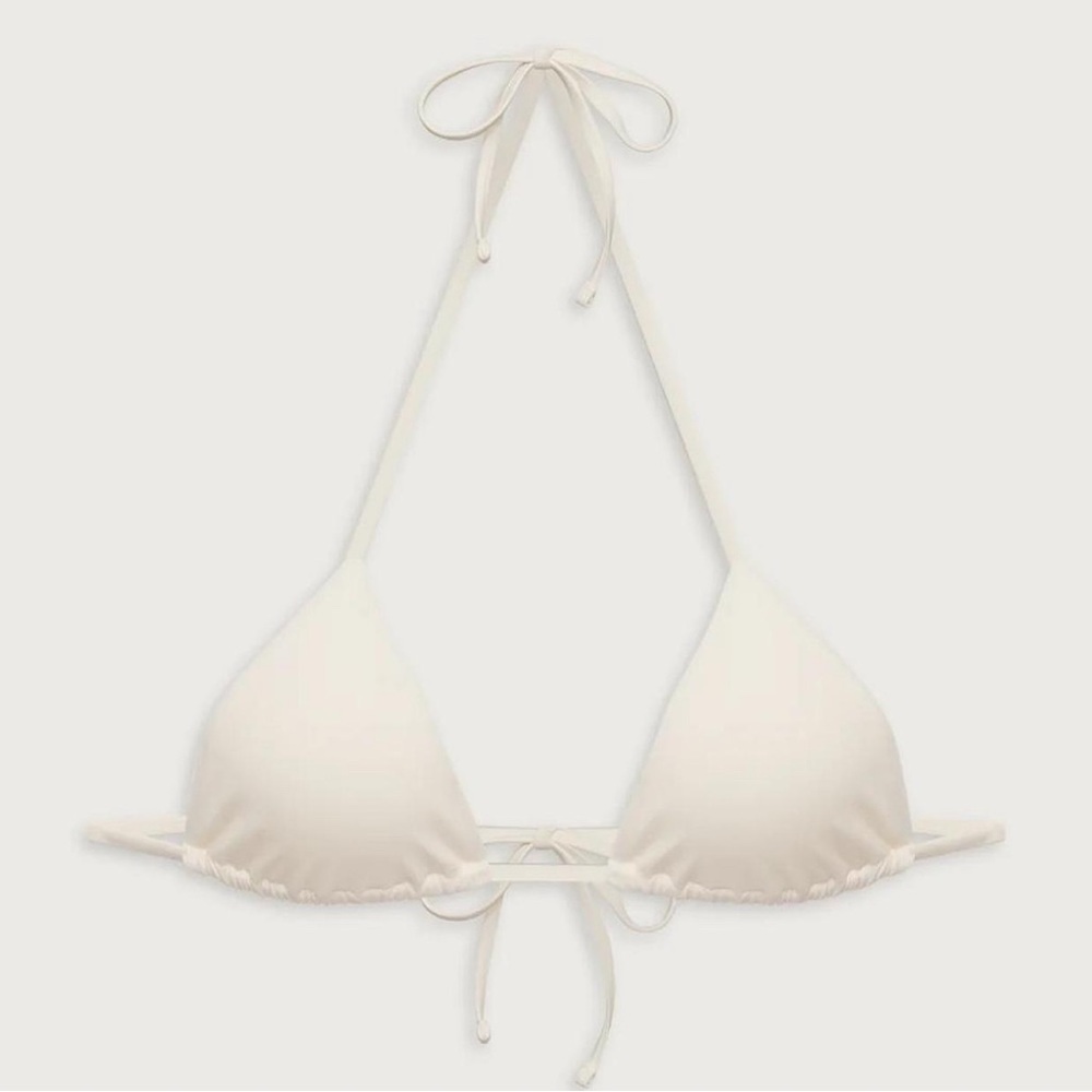 White Triangle Bikini Top